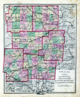 Ohio County Map - Crawford, Delaware, Marion, Morrow, Union, Wyandot